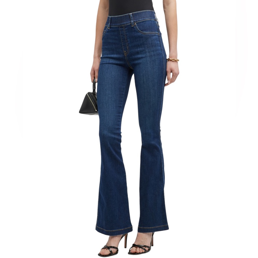 Spanx Flare Jeans in Midnight Shade Sz M